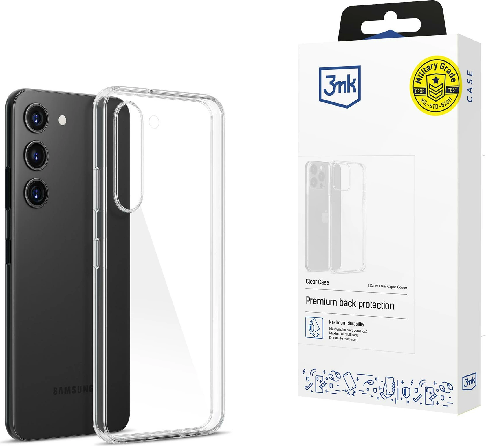 Mbështjellës 3mk Clear Case për Samsung Galaxy S23 5G, Transparent