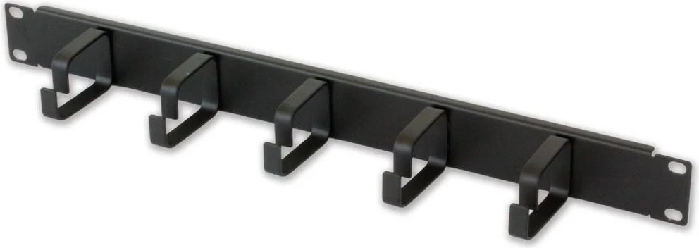 Organizuesi i Kabllave Techly 305922 për Kasë Rack 19", 1U, me 5 mbajtëse 65mm, ngjyrë e zezë