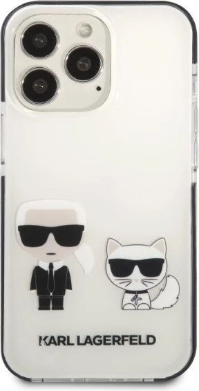 Mbështjellës Karl Lagerfeld KLHCP13XTPEKCW për iPhone 13 Pro Max 6.7", Hardcase, Bardhë