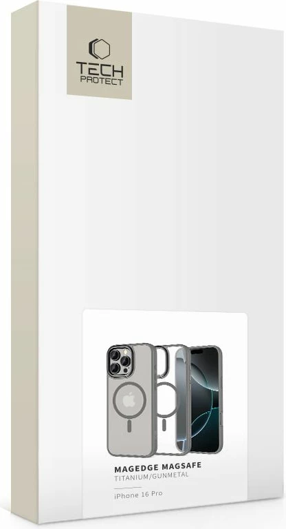 Mbështjellës Tech-Protect MagEdge për iPhone 16 Pro, MagSafe, titanium