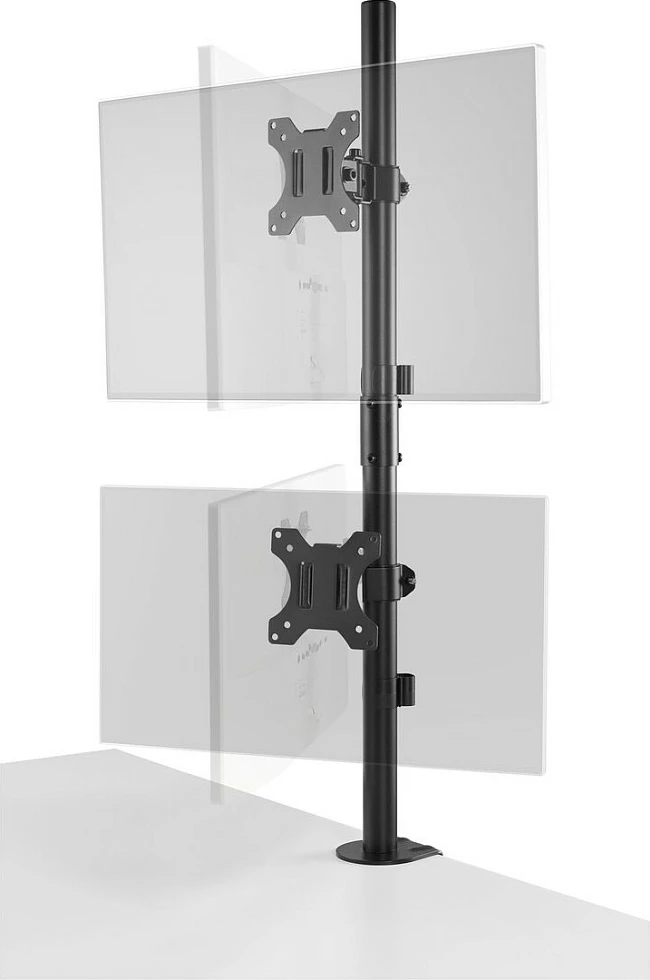 Krah vertikal për dy monitorë Kensington, Dual Monitor Arm, 32", kapëse/gromet, e zezë