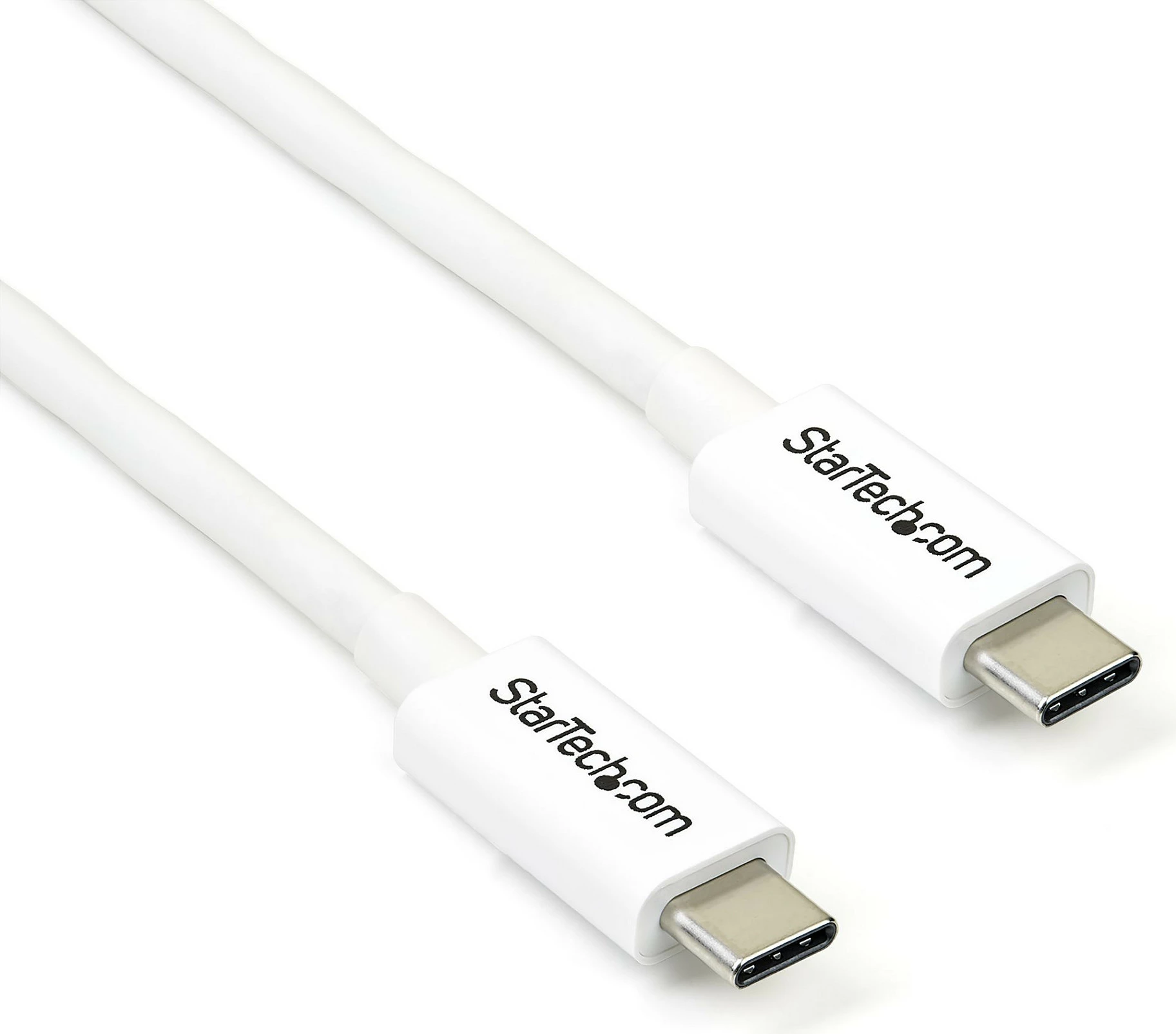 Kabllo Thunderbolt 3 StarTech TBLT3MM2MW, USB-C në USB-C, 2m, 20Gbps, 4K 60Hz, e bardhë