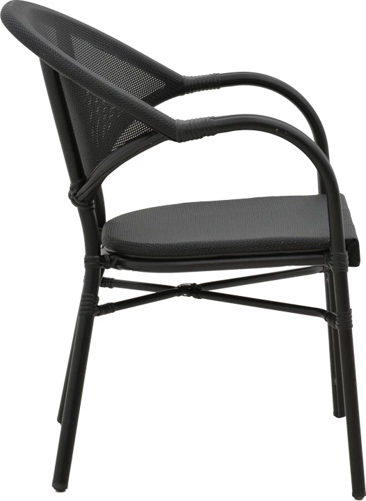 Karrige Elyza alumini i zi-tekstilen i zi 57x62x84cm