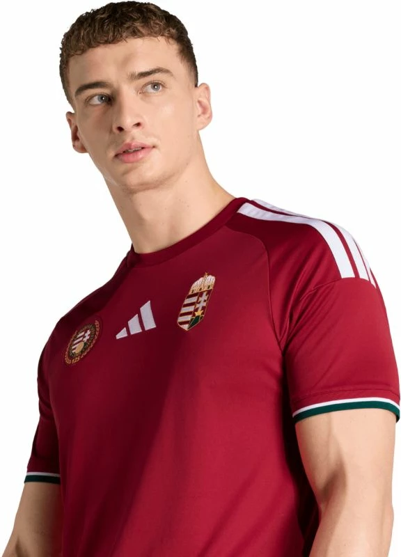 Fanellë futbolli për meshkuj adidas Hungary 26 Home JZ6975, burgundy