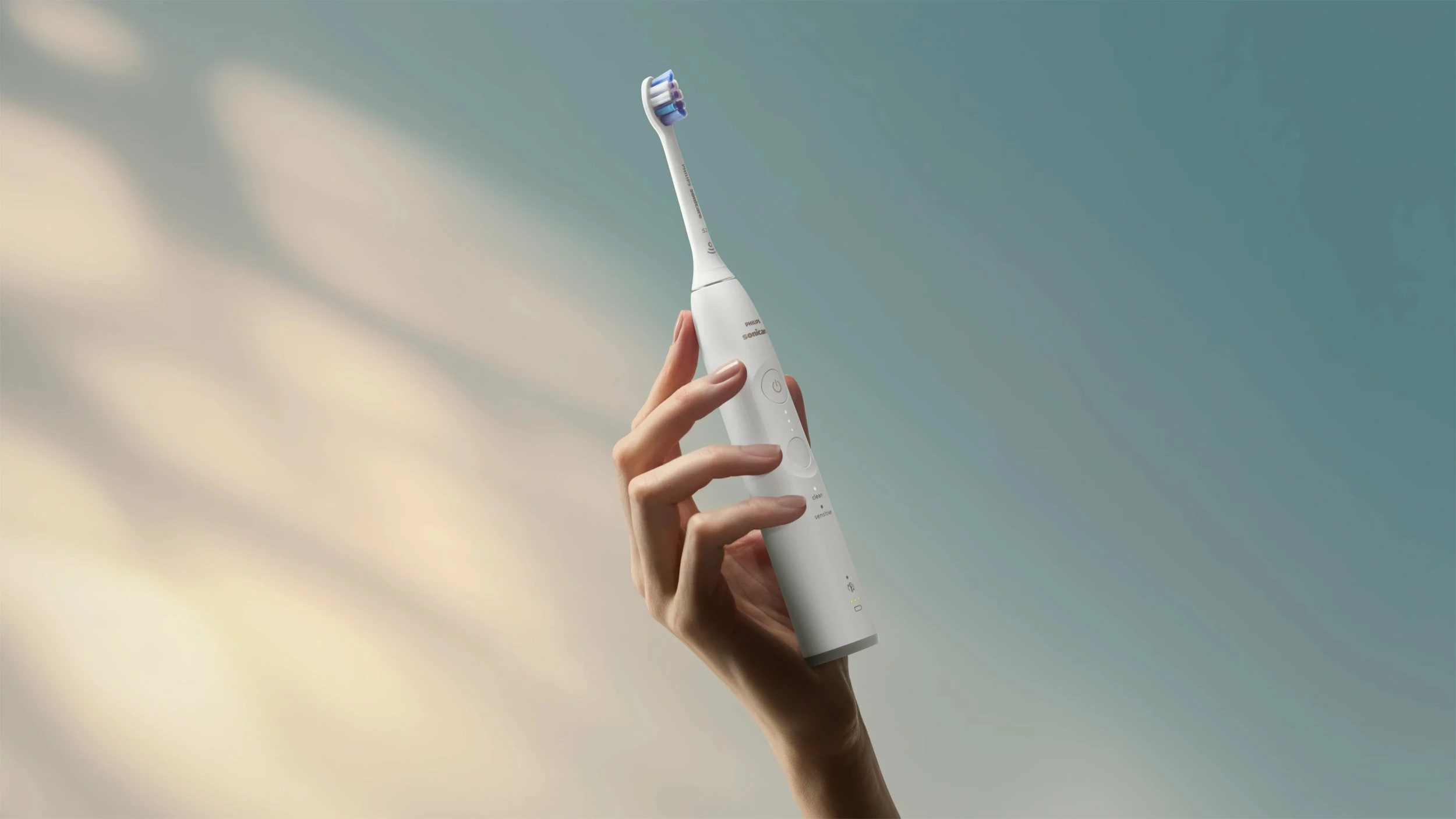 Furçë dhëmbësh elektrike Philips Sonicare HX7400/01, S2 Sensitive, 62,000 lëvizje/min, e bardhë, set 1 kokë
