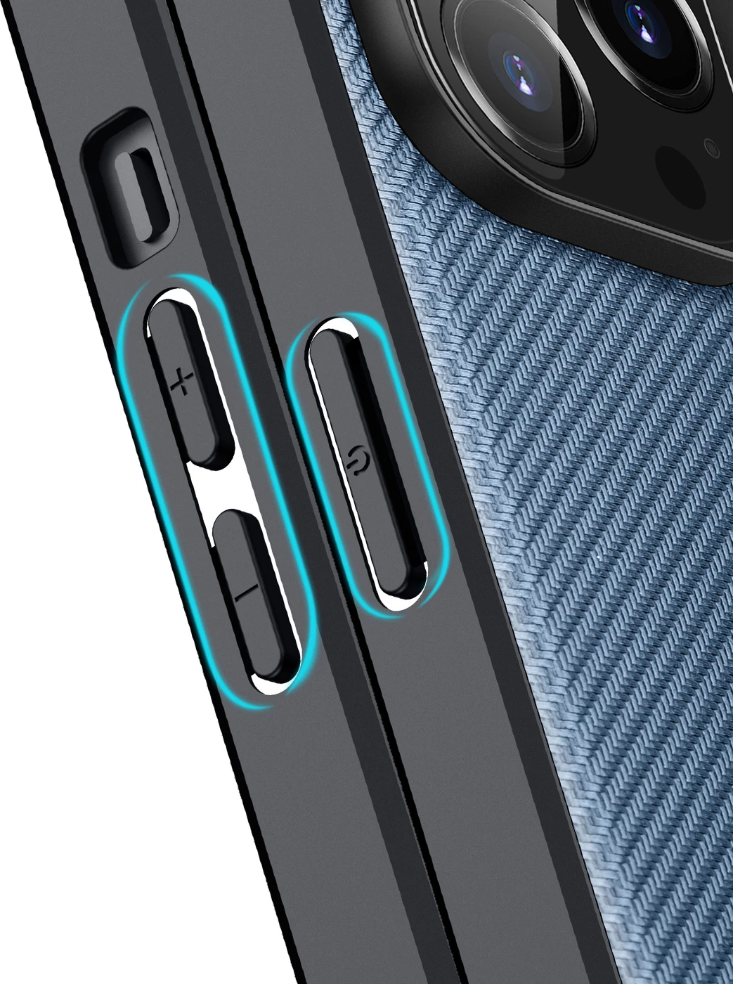 Mbështjellës Dux Ducis Fino për iPhone 14 Pro Max, najlon, kaltër