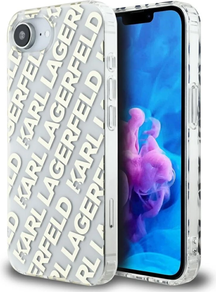 Mbështjellës Karl Lagerfeld IML Repeat Logo për iPhone 16e, Gold