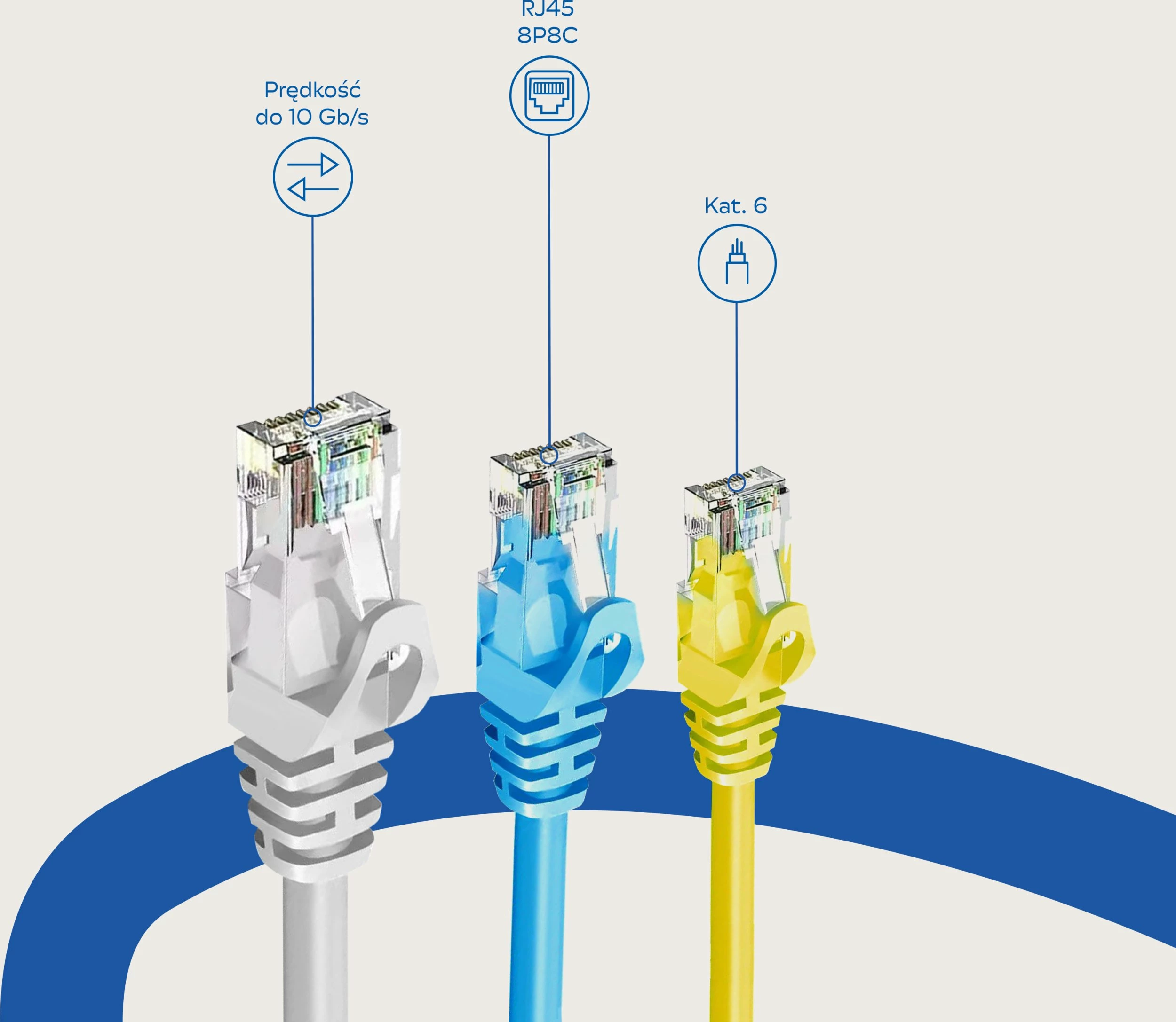 Kabl Ethernet ZOY Cat.6 UTP CCA 7m, i zi
