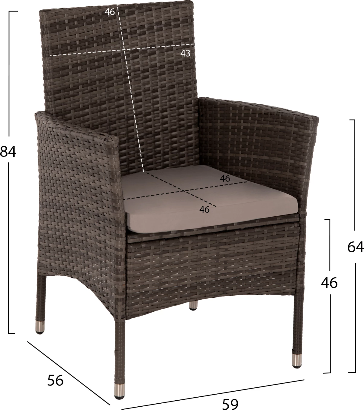 Set kopshti tavolinë & karrige FH5965, 5 pjesë