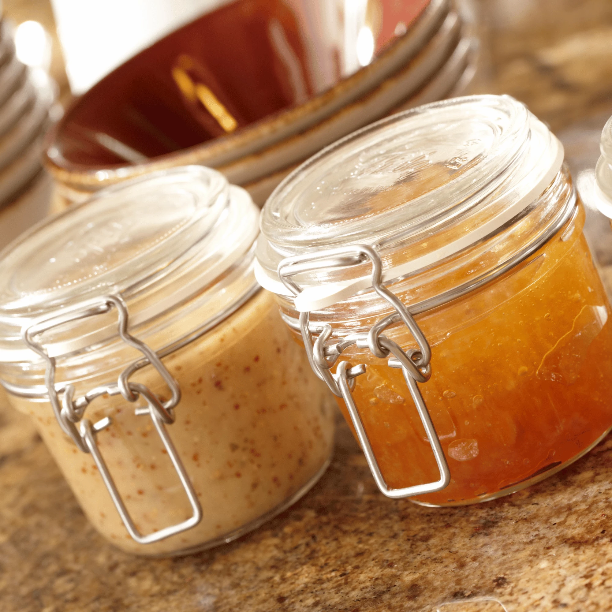 Kavanoz qelqi Bormioli Rocco Fido 200 ml, me kapak hermetik, set 6 copë