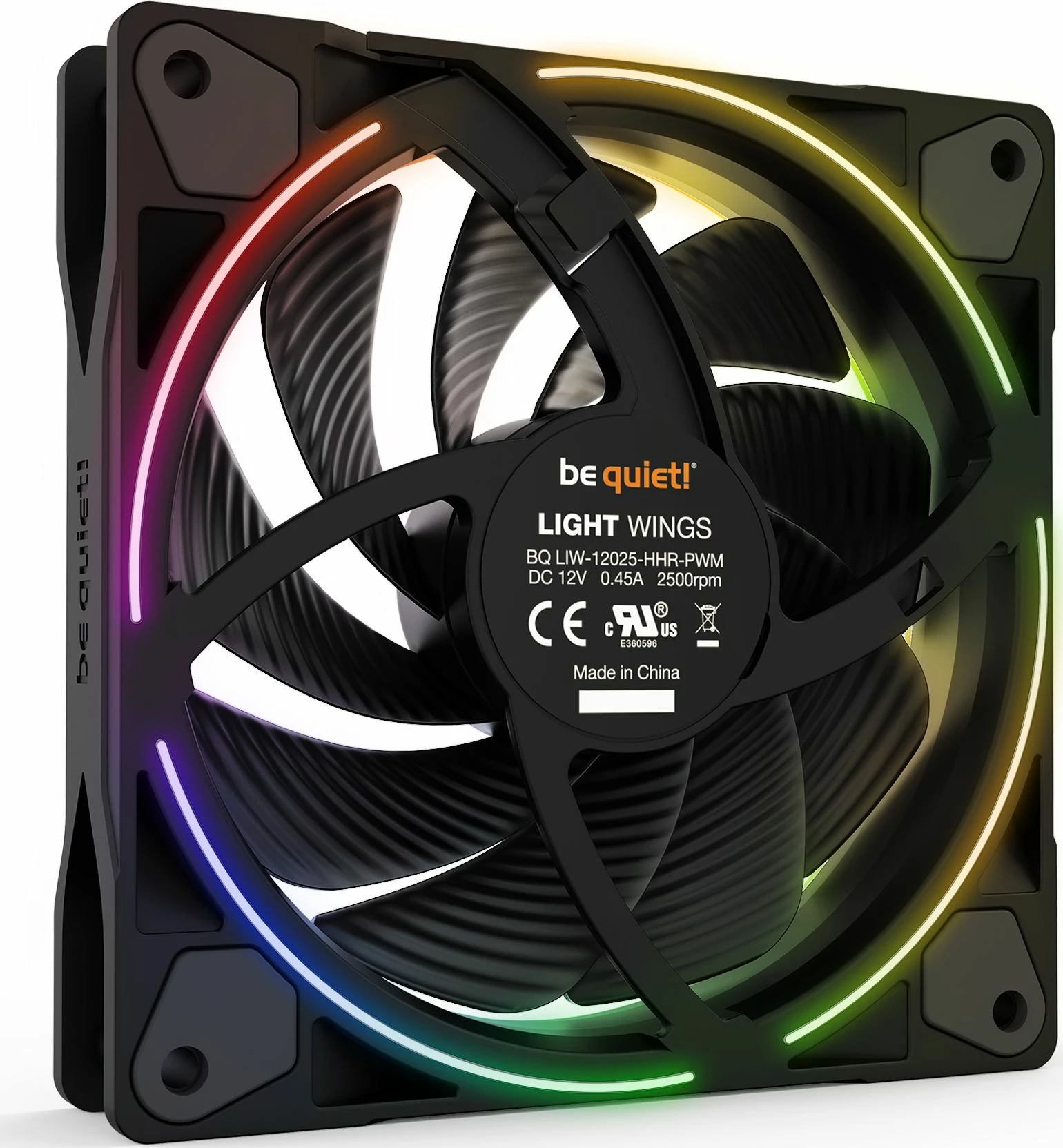 Ventilator PC be quiet! Light Wings 120mm PWM High-Speed BL077, ARGB, set 3 copë, i zi