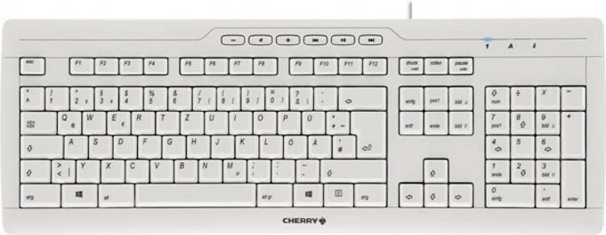 Tastierë Cherry STREAM 3.0, Full-size, Wired, USB, QWERTY, Gri