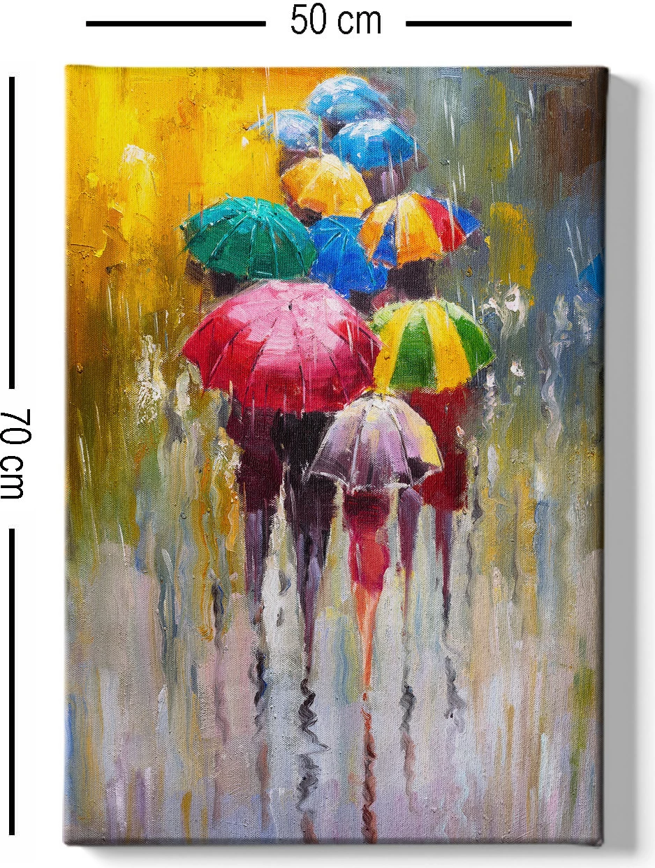 Pikturë dekorative në kanavacë, shumëngjyrëshe, 50x70cm, kornizë druri, Wallity, 248