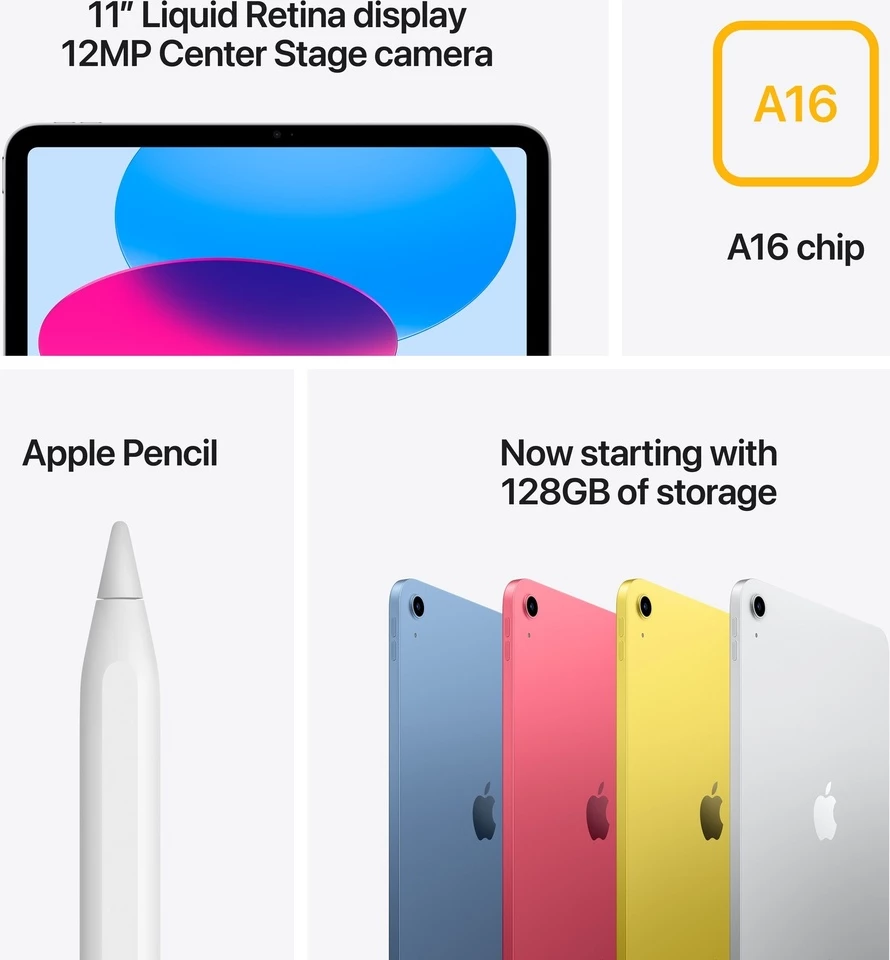 iPad 11-inch (A16) 128GB Silver Wi-Fi