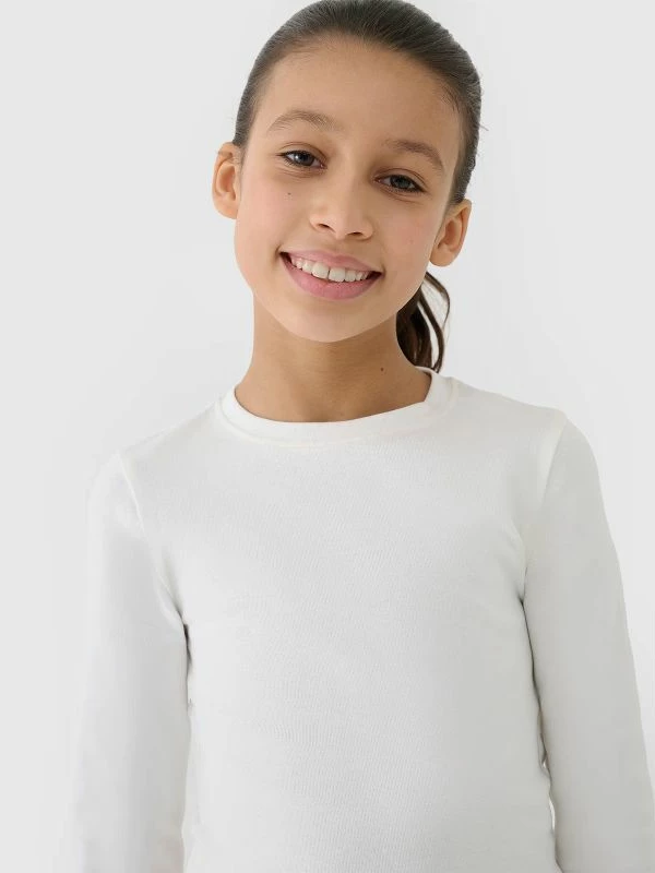 Maicë me mëngë të gjata crop slim për fëmijë 4F, vajza