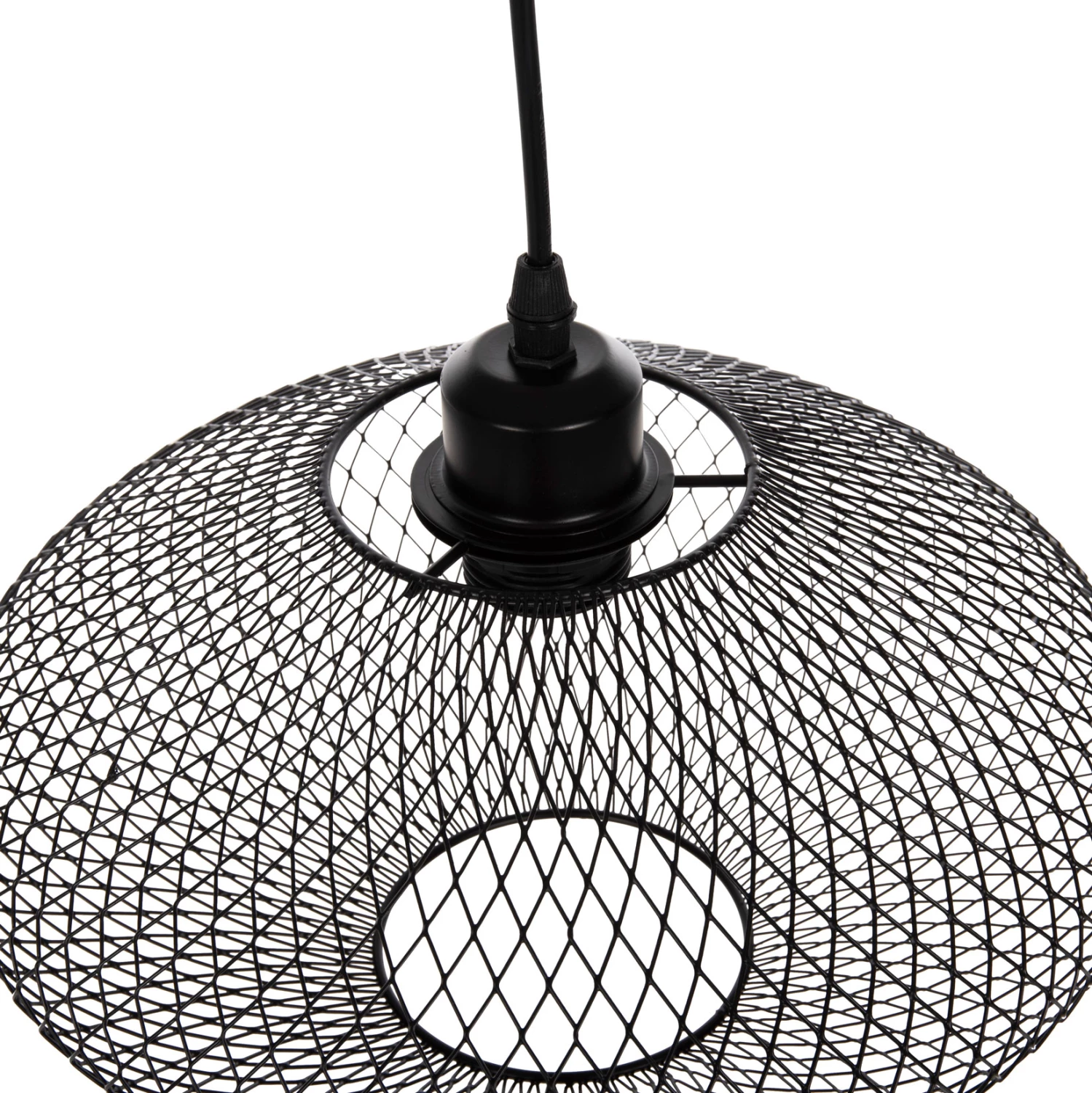 Llambë varëse tavani, rrjetë metali e zezë, FH4094, Φ30x125H cm