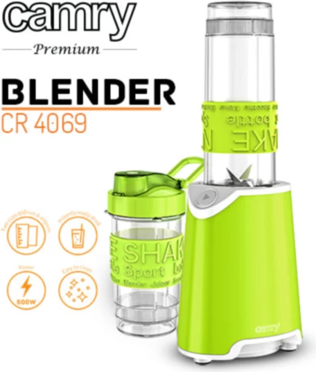 Blender personal CAMRY CR4069 500W 600 ml + 470 ml, gjelbër