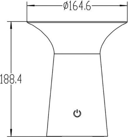 llampë tavoline LED solare ASALITE ASAL0304 5W 3000K 120 lm IP65 e zezë