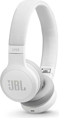 Kufje JBL Live 400BT, Bluetooth, on-ear, 24h, 3.5mm, të bardha