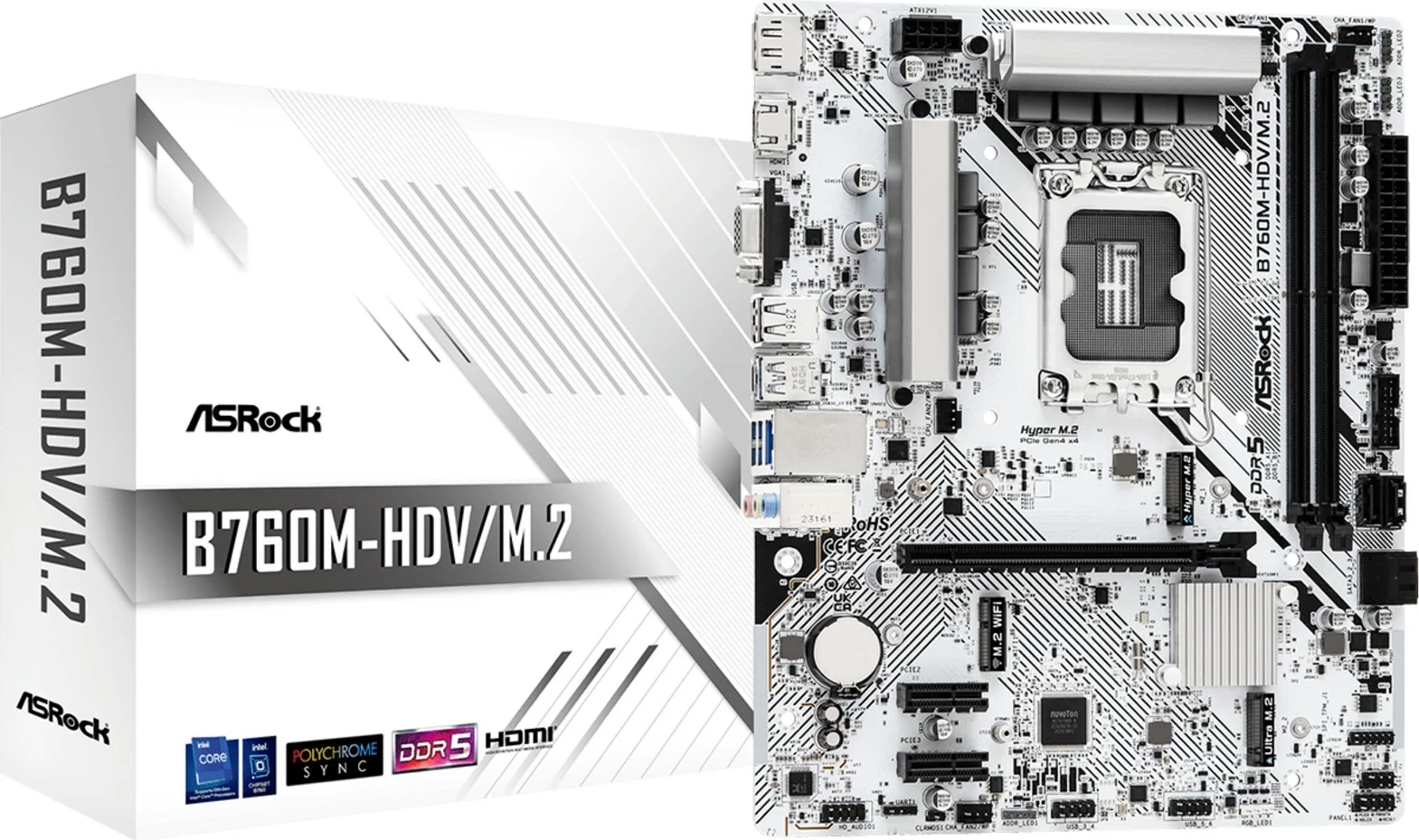 Pllakë amë Asrock B760M-HDV/M.2, Socket LGA 1700, micro ATX