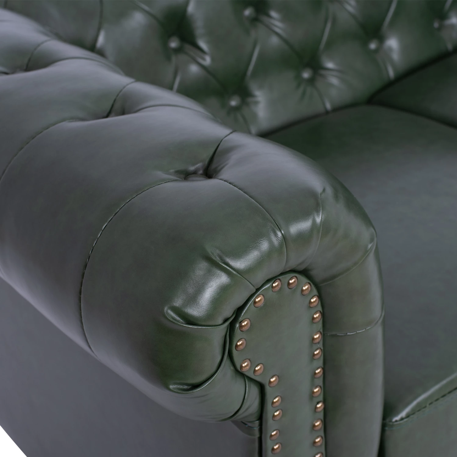 Divan 2 vendesh T.Chesterfield FH3010.08 PU Jeshile Cypress 150x90x72cm