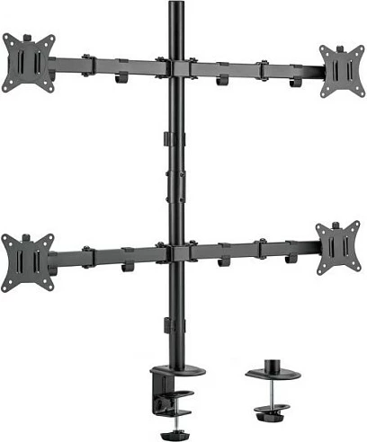Mbajtëse monitori EQUIP për tavolinë 4x 17"-32", VESA 75/100, 9kg secili, e zezë