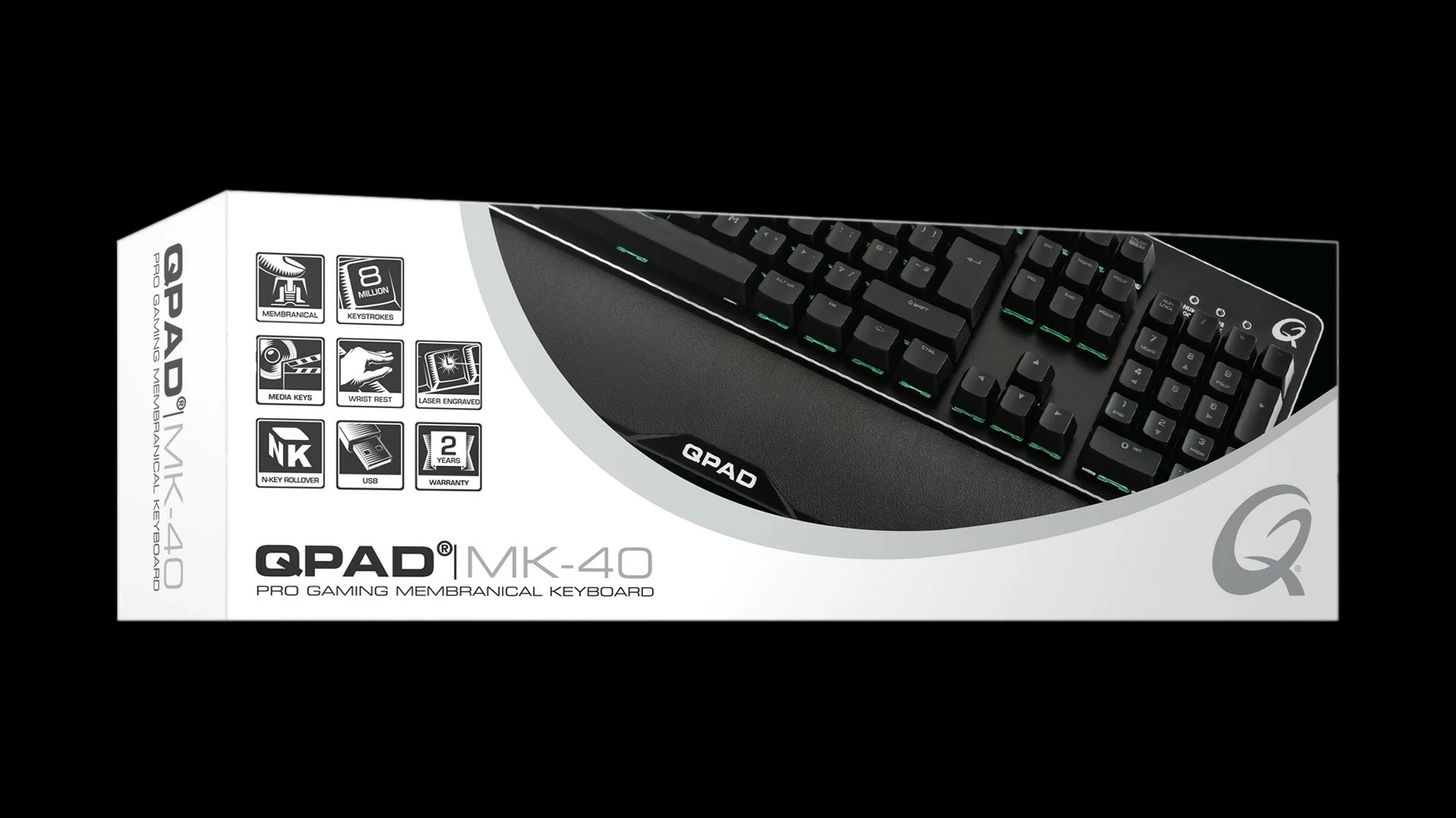 Tastierë gaming QPAD Pro MK40, QWERTY, e zezë