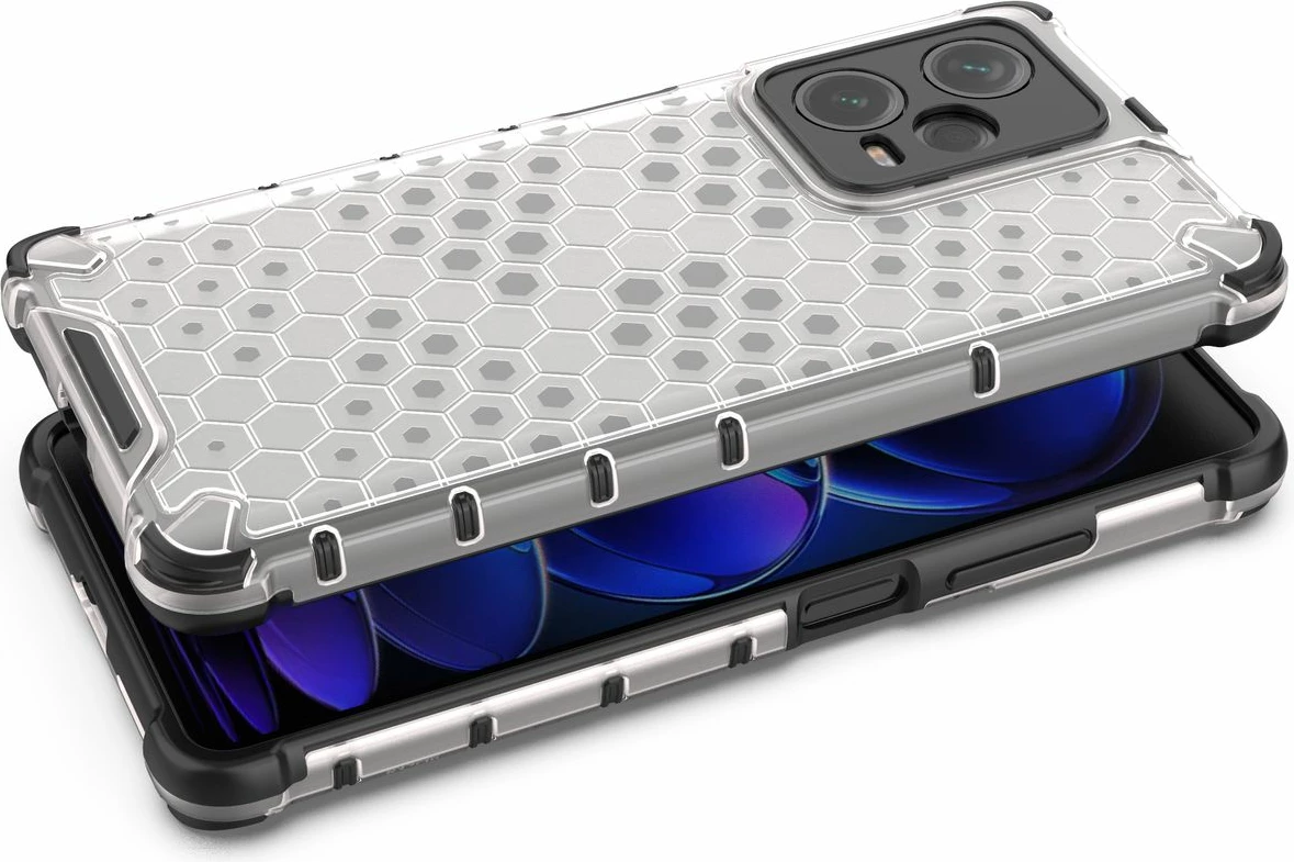 Mbështjellës Hurtel Honeycomb për Xiaomi Redmi Note 12 Pro+, i zi
