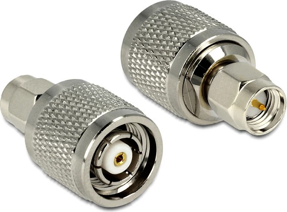 Adapter RF DeLOCK 88853, RP-TNC në SMA, 26.7 mm, argjendtë