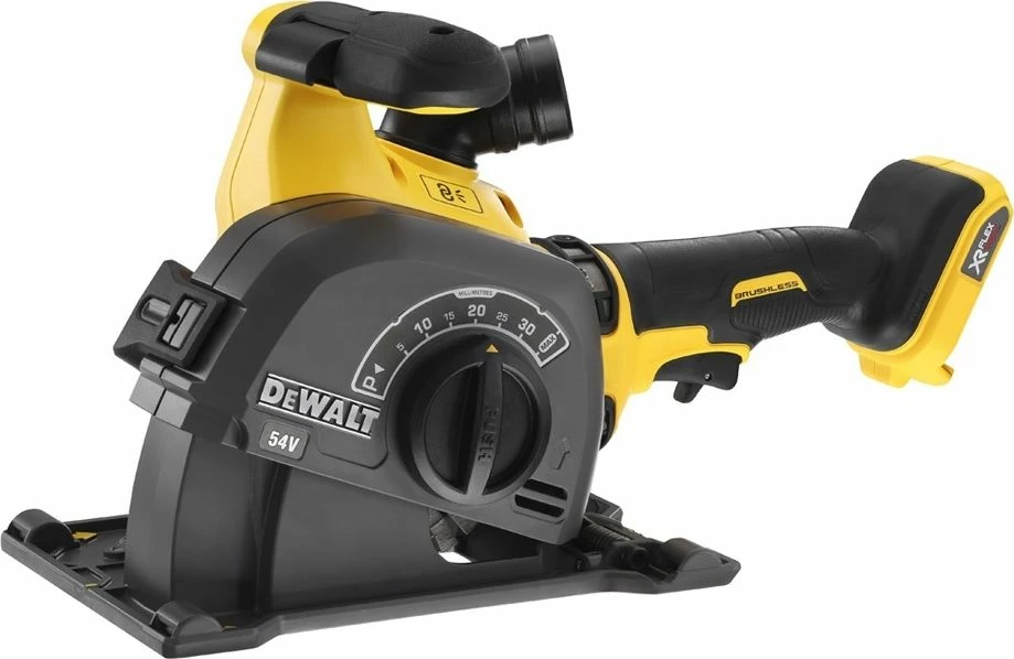 Prerëse kanalesh muri Dewalt DCG200NT 125 mm 54V, set me 2 disqe diamant + kuti TSTAK, pa bateri/karikues