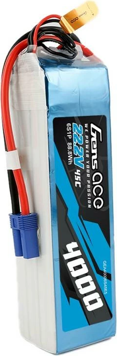 Bateri LiPo Gens ace 4000mAh 22.2V 45C 6S1P, EC5, kaltër