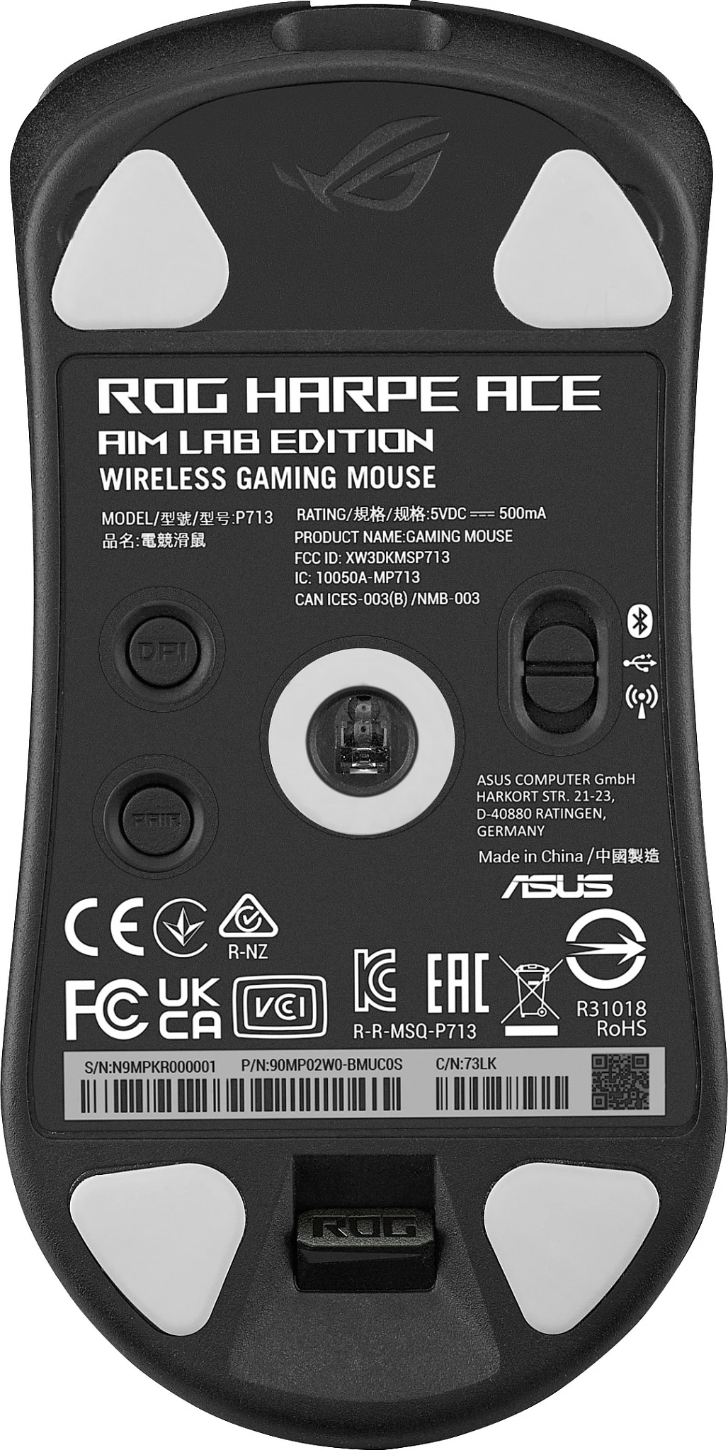 Maus ASUS ROG Harpe Ace Aim Lab Edition, 36000 DPI, i zi