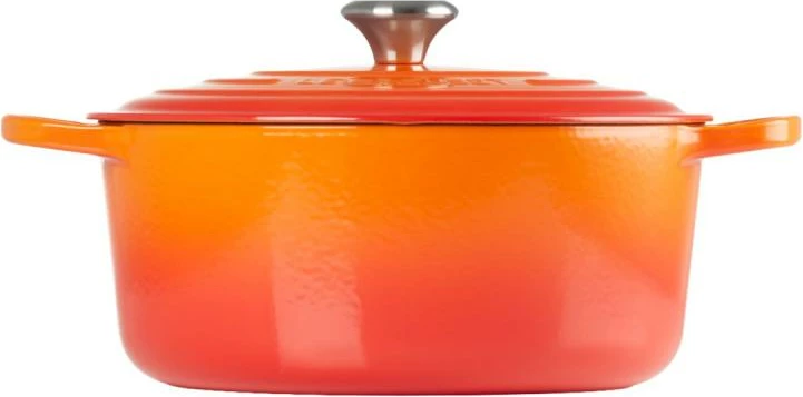 kaserolë gize Le Creuset Signature Round 24 cm 21177240902430, me kapak, e kuqe