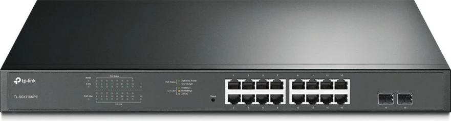 Switch TP-LINK TL-SG1218MPE, 16 porta Gigabit PoE+, 2 porta SFP, i zi