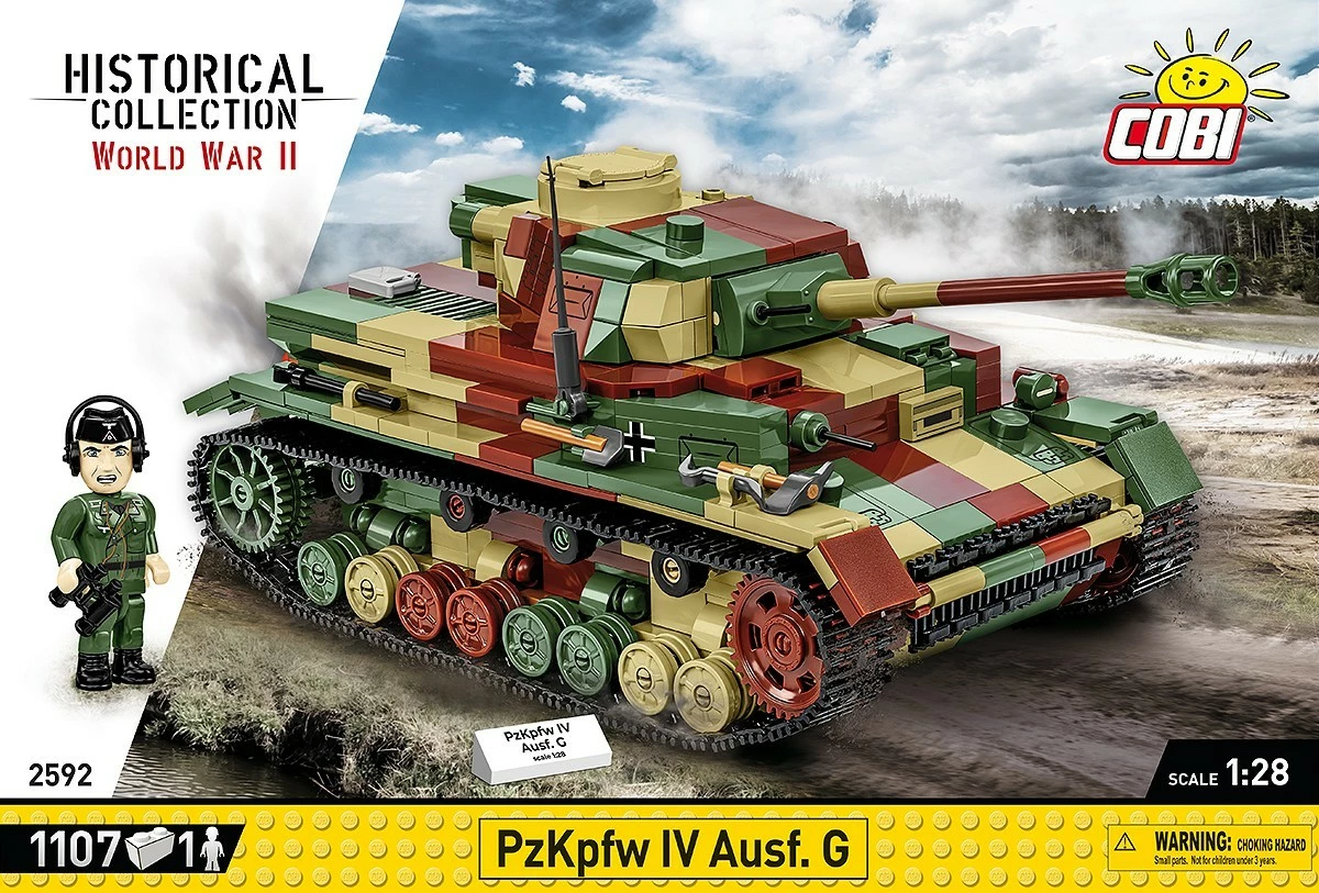 Set blloqesh Cobi Klocki WWII PzKpfw IV Ausf. G, 1107 pjesë, Kamuflazh