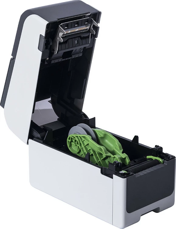 Printer etiketash Brother TD-2320DSA203, termik direkt, 203 dpi, Ethernet/USB, ekran 3.5", i zi/gri