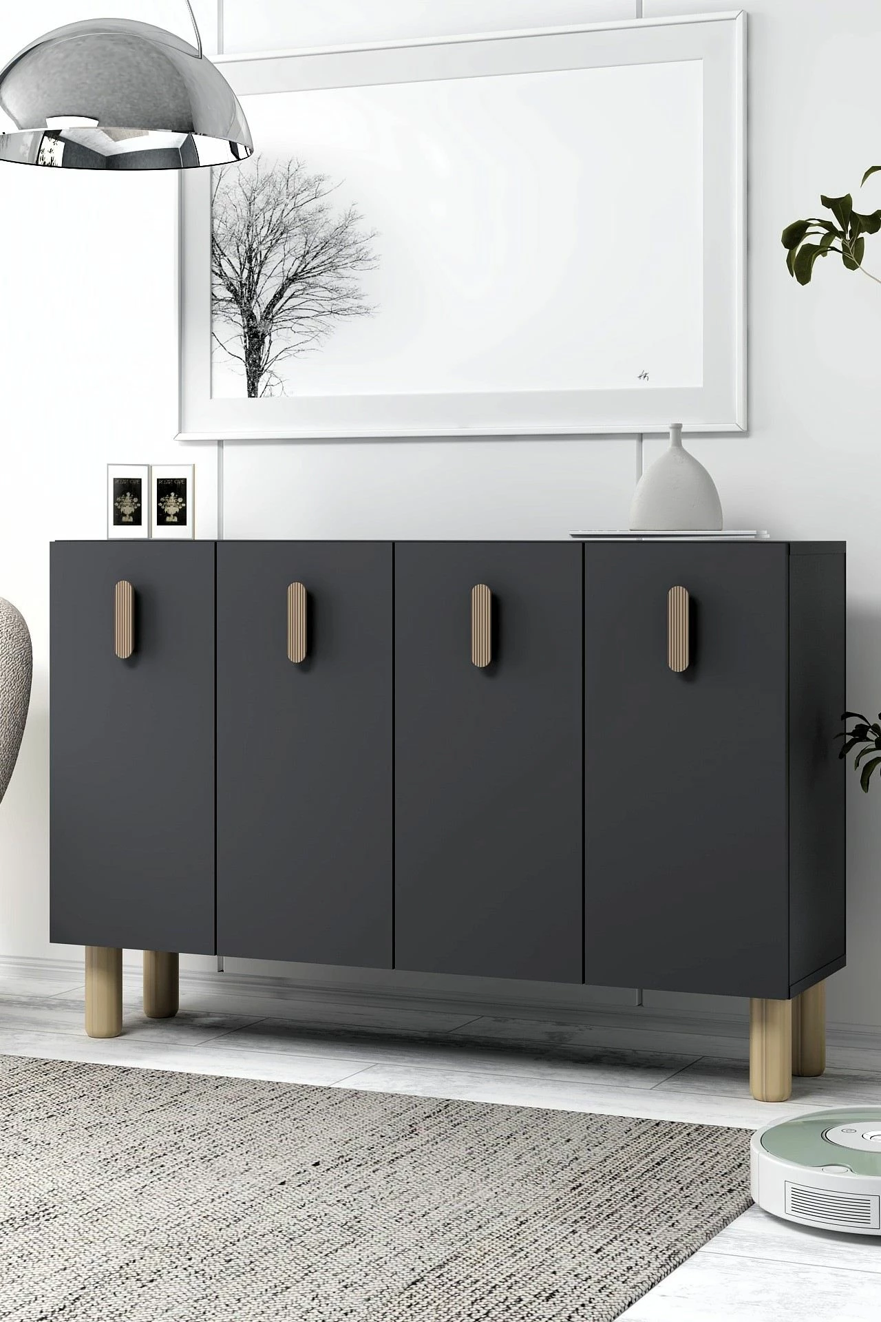 Konsol Skye Decor, 8182KM-64, antracit, lis safir