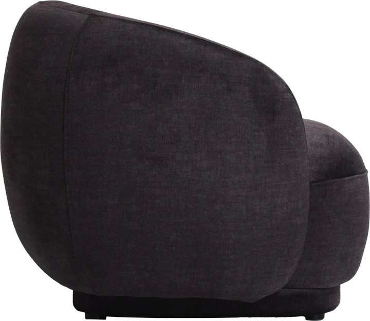 Fotel Freya, material ngjyrë gri e errët, 93x87x76cm