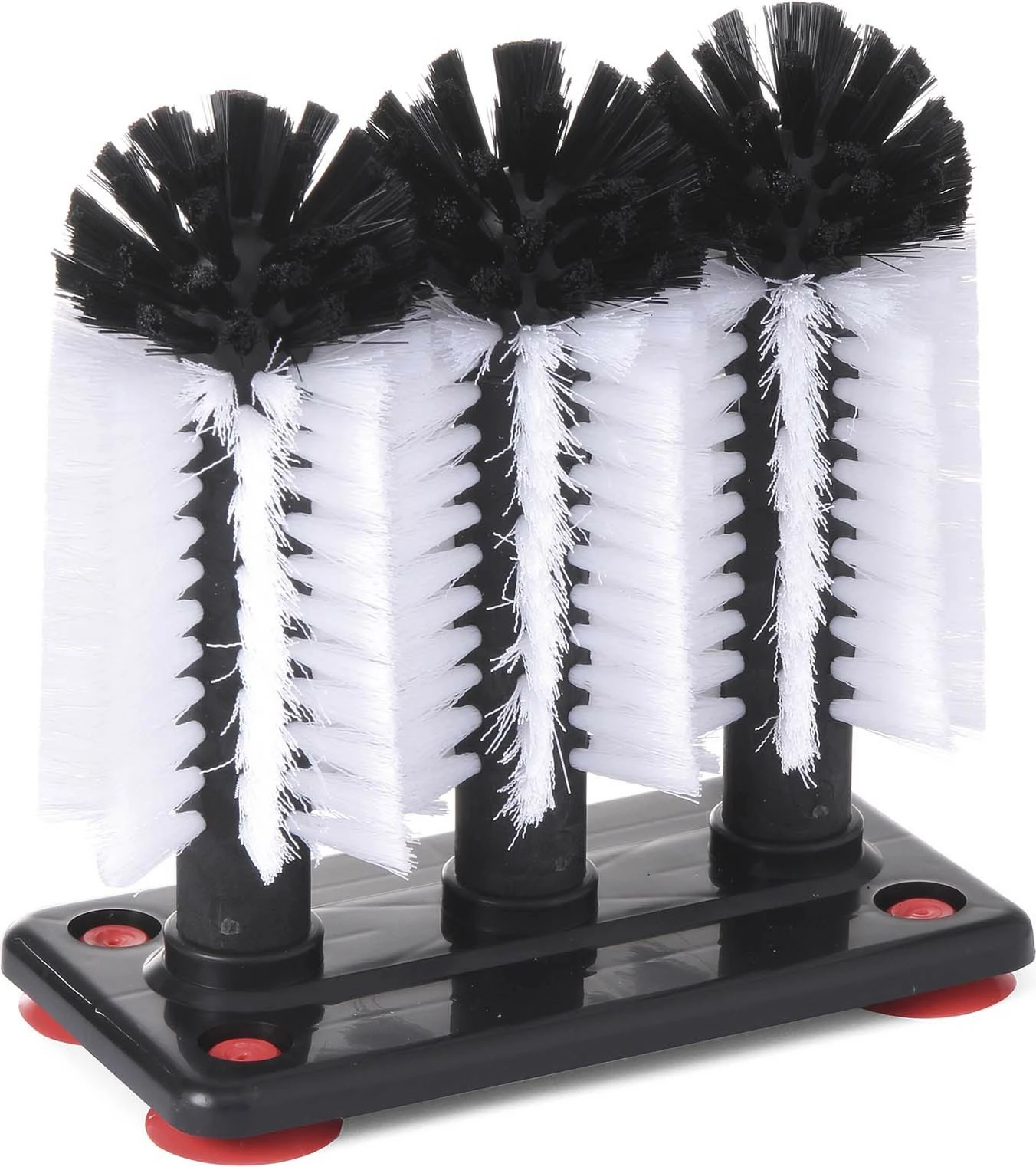 Furçë gotash me bazë plastike, Bar Up, 3 koka, lartësi 180-250 mm, e zezë/e bardhë