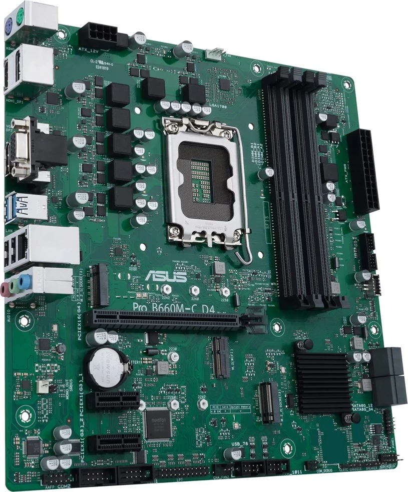 Pllakë amë ASUS PRO B660M-C D4-CSM, micro ATX, LGA 1700, DDR4, Gjelbër