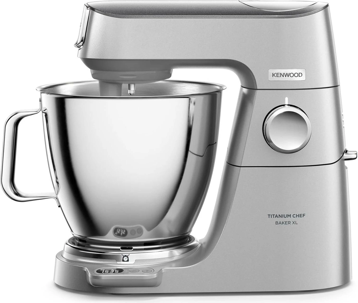 Robot kuzhine Kenwood Titanium Chef Baker XL KVL85.224SI 1200 W, 2 tasë 7 L + 5 L, peshore e integruar, argjendtë