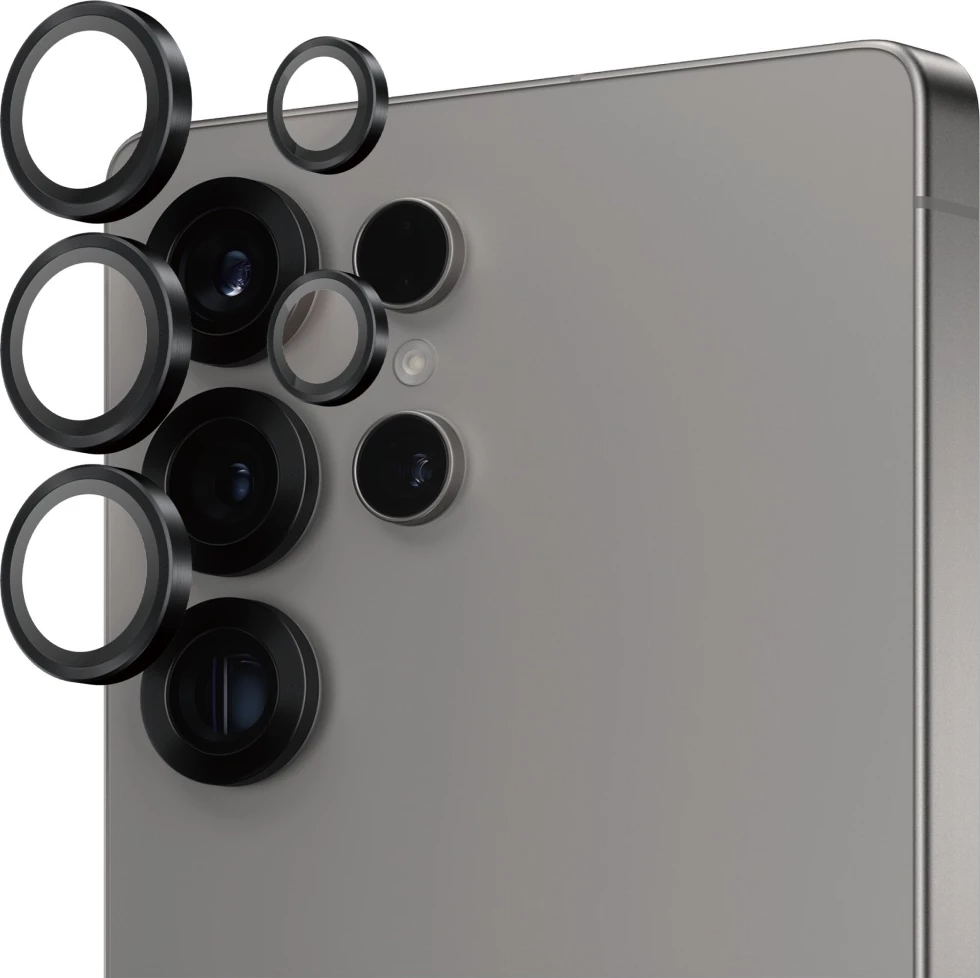 Mbrojtës xhami për lente PanzerGlass Hoops për Samsung Galaxy S25 Ultra, Zi