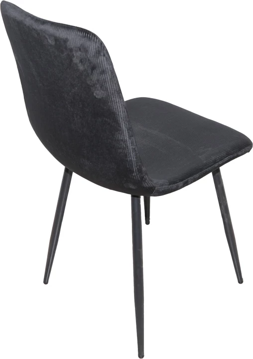 Set tavoline me karrige Balou-Grato, 5 copë, ngjyrë e zezë, D120x73cm