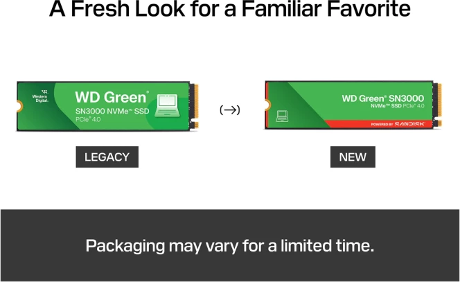 disk SSD SanDisk WD Green SN3000 2TB M.2 2280 PCIe 4.0 NVMe, jeshile