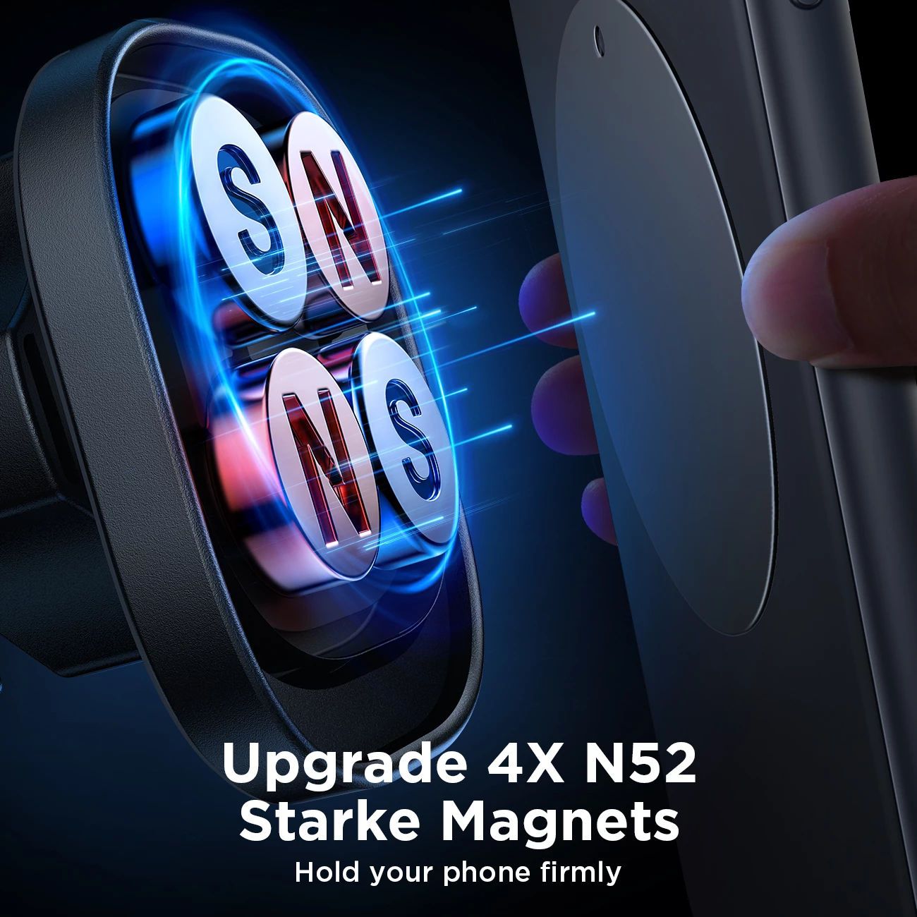 Mbështjellës magnetik për makinë Joyroom JR-ZS400 për panel, i zi