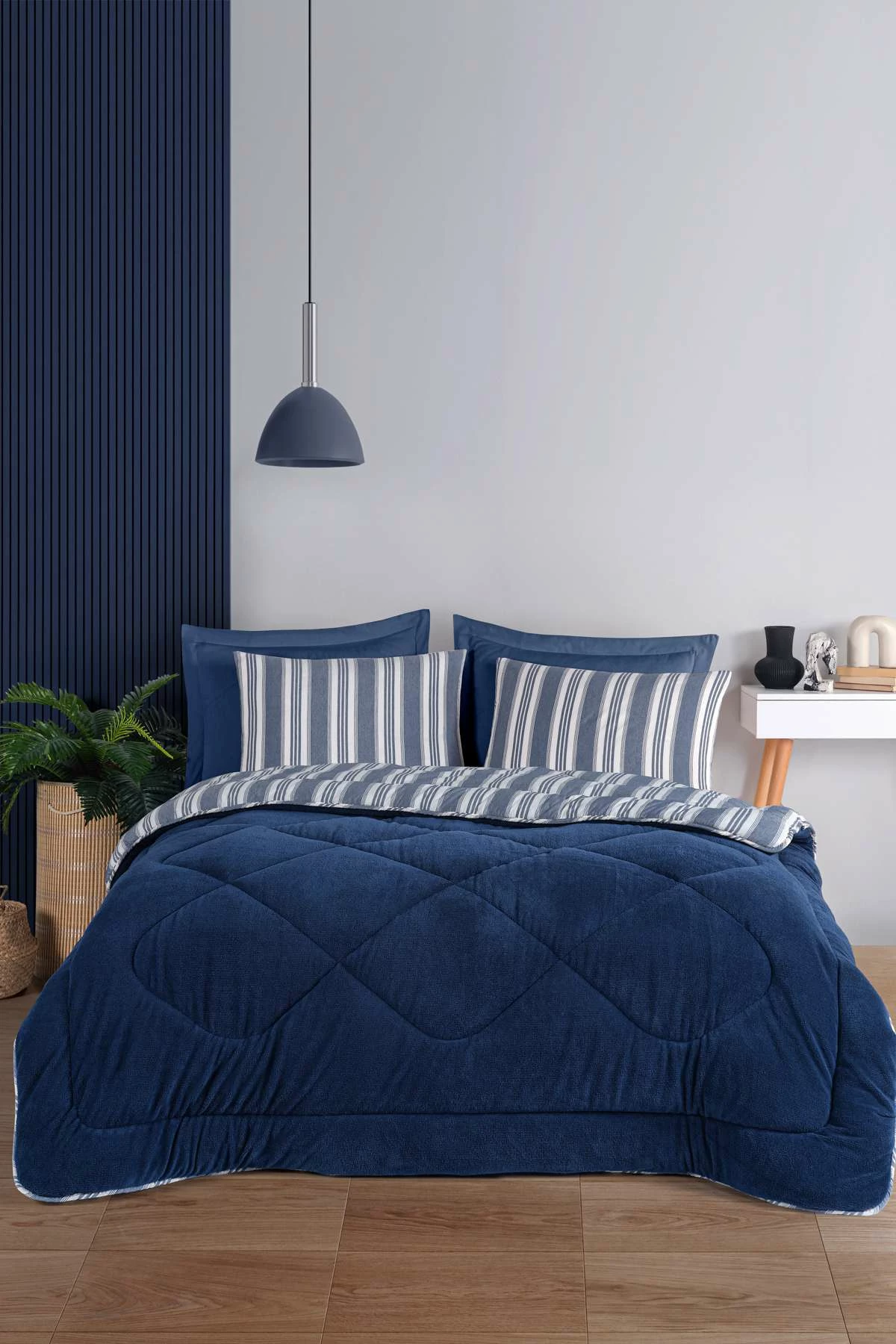 Set fjetjeje dopio L'essentiel, Soft Line, ngjyrë navy