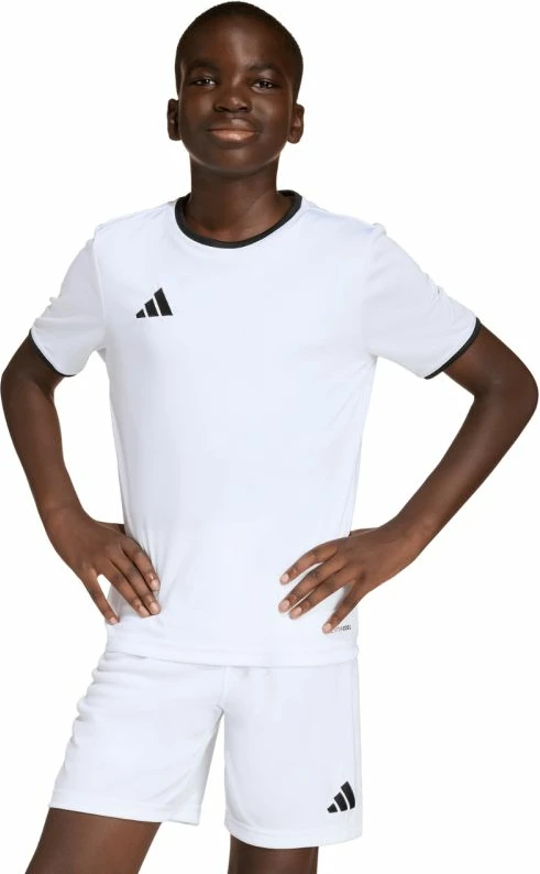 Fanellë futbolli për fëmijë adidas, e bardhë dhe e zezë