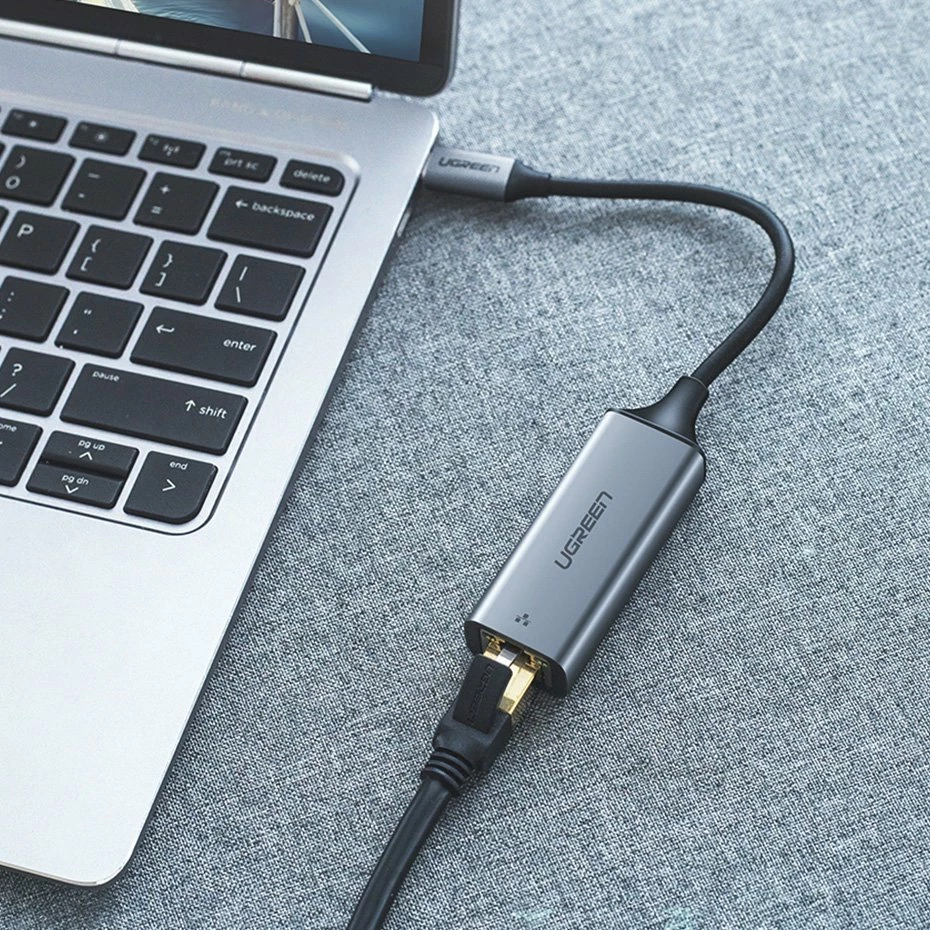 Adapter rrjeti Ugreen CM199, USB-C në RJ45, 1000 Mbps, Gri