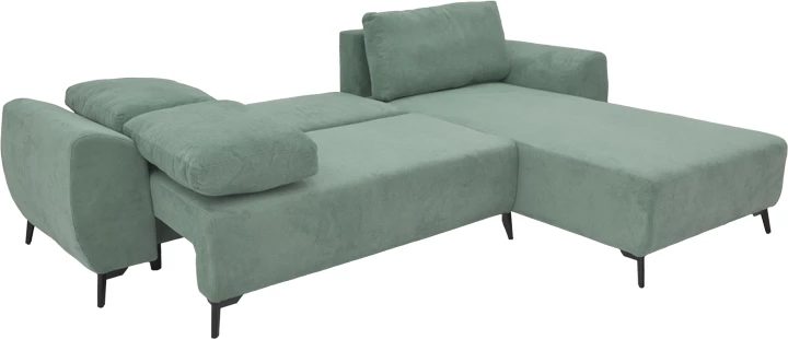 Divan treshe me hapësirë ruajtëse, ngjyrë mente, 286x204x93cm