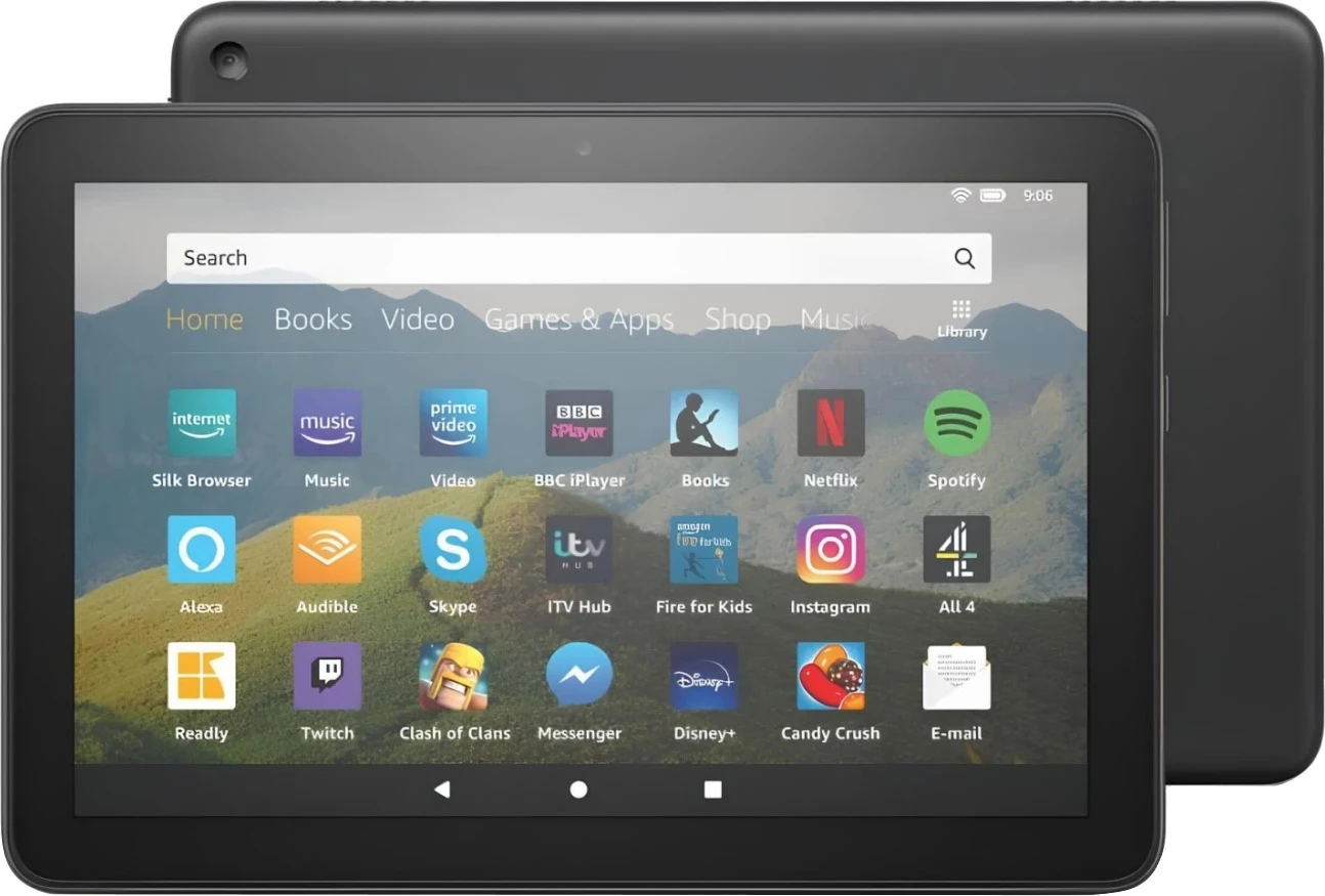 Tablet, Amazon Fire HD 8, 64GB, 8" HD, Wi‑Fi, e zezë